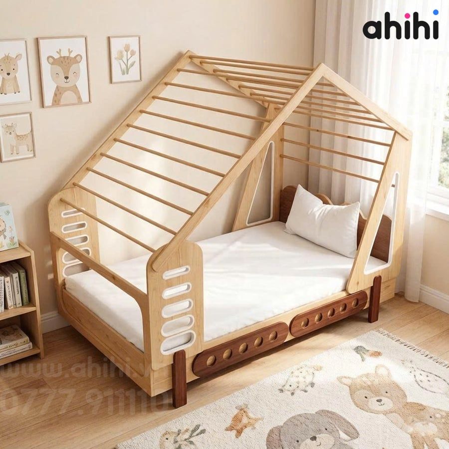 Giường ngủ ngôi nhà cho bé Ahihi115