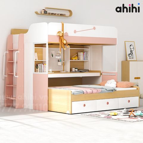 Giường tầng trẻ em Ahihi07 – Thiết kế đa năng, hiện đại cho phòng bé