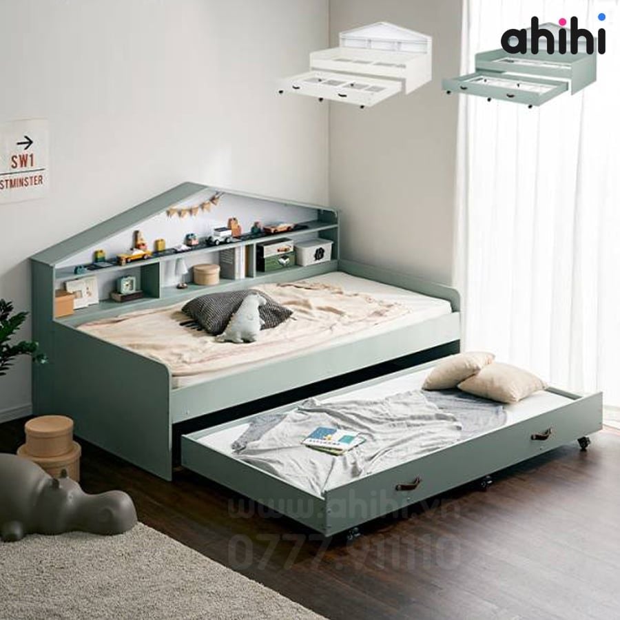 Giường tầng thấp ahihi227 cho bé | Giường kéo đa năng
