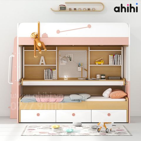 Giường tầng trẻ em Ahihi07 – Thiết kế đa năng, hiện đại cho phòng bé