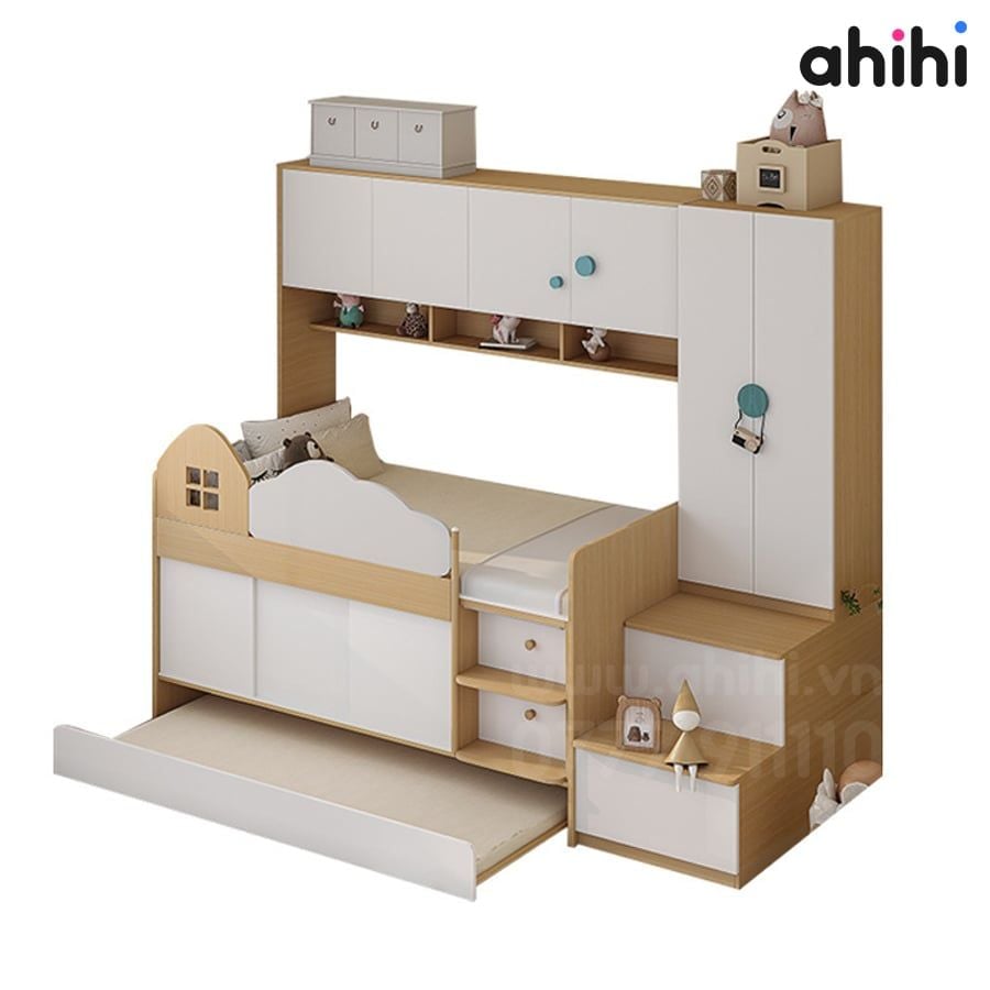 Giường tầng thấp ahihi208 -  Tối ưu không gian cho Bé