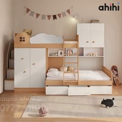 Giường tầng trẻ em Ahihi04 – Thiết kế đa năng, tiện nghi