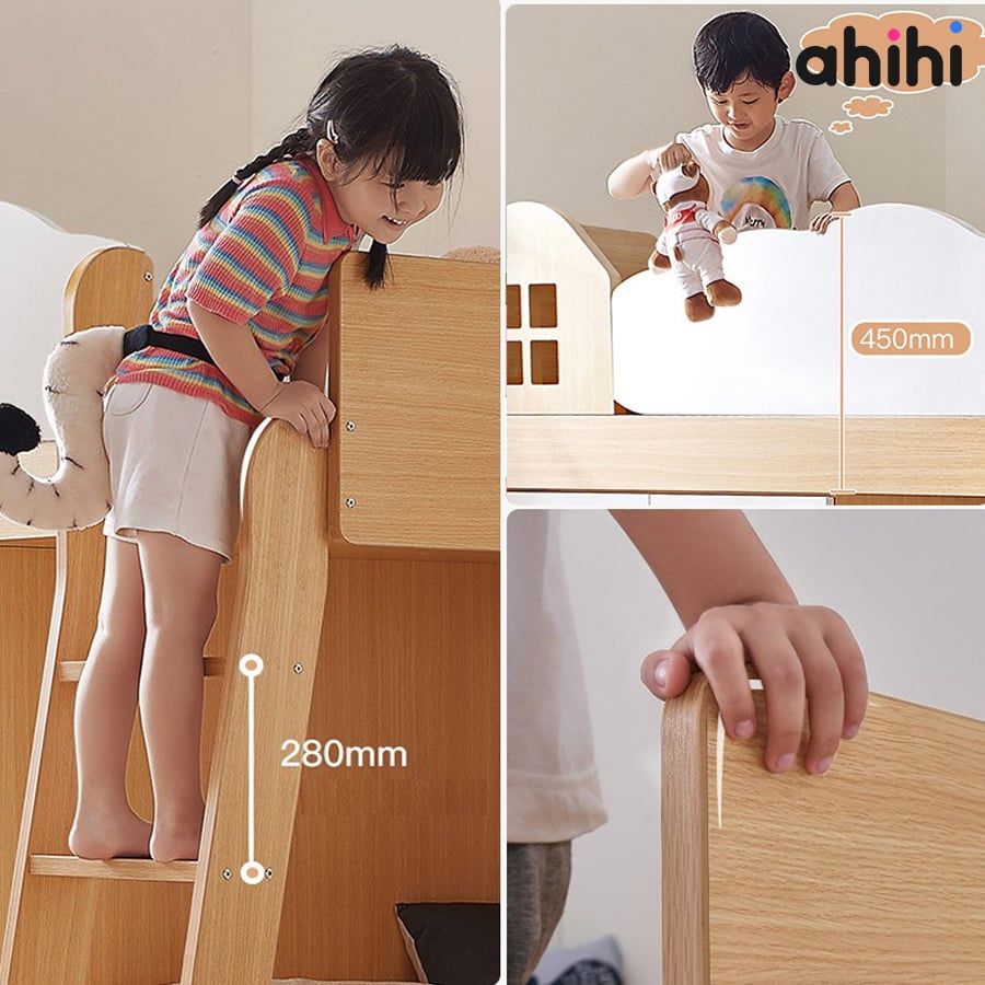 Giường tầng trẻ em Ahihi04 – Thiết kế đa năng, tiện nghi