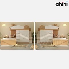 Giường tầng Ahihi09 – Giường ngủ đa năng cho phòng bé