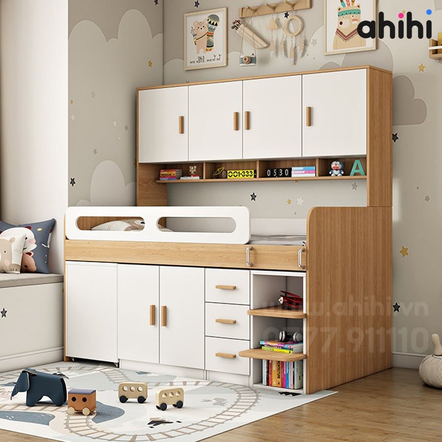 Giường Tầng Đa Năng Ahihi207 Cho Bé | Thiết Kế Thông Minh