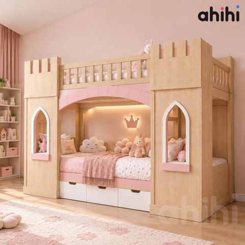 Giường tầng lâu đài Ahihi Castle cho bé
