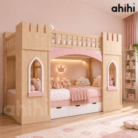 Giường tầng lâu đài Ahihi Castle cho bé
