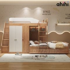 Giường tầng trẻ em Ahihi08 – Thiết kế đa năng, tiện nghi