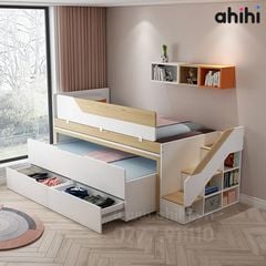 Giường tầng thấp Ahihi220 cho bé | Thiết kế hiện đại