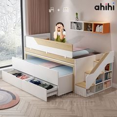 Giường tầng thấp Ahihi220 cho bé | Thiết kế hiện đại