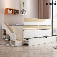 Giường tầng thấp Ahihi220 cho bé | Thiết kế hiện đại