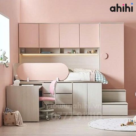 Giường tầng thấp ahihi231 -  Tối ưu không gian cho Bé