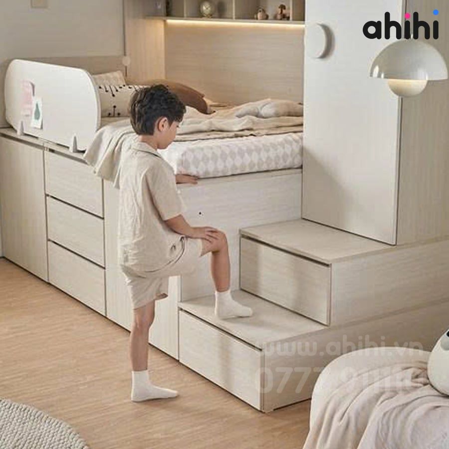 Giường tầng thấp ahihi231 -  Tối ưu không gian cho Bé