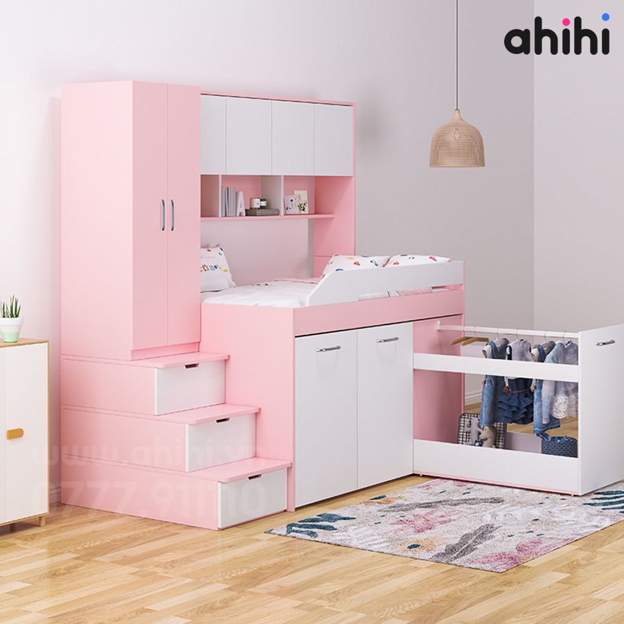 Giường tầng thấp ahihi222 -  Tối ưu không gian cho Bé