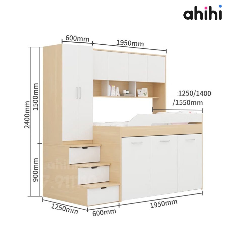 Giường tầng thấp ahihi222 -  Tối ưu không gian cho Bé