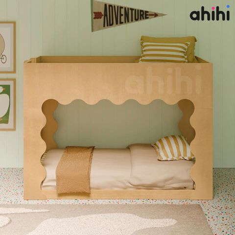 Giường tầng thấp ahihi219 cho bé | Thiết kế nhà nhỏ độc đáo
