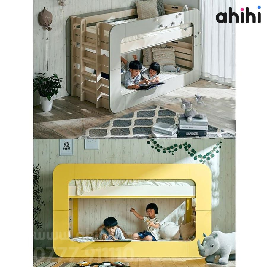Giường tầng thấp ahihi205 - Giải pháp gọn gàng cho phòng Bé