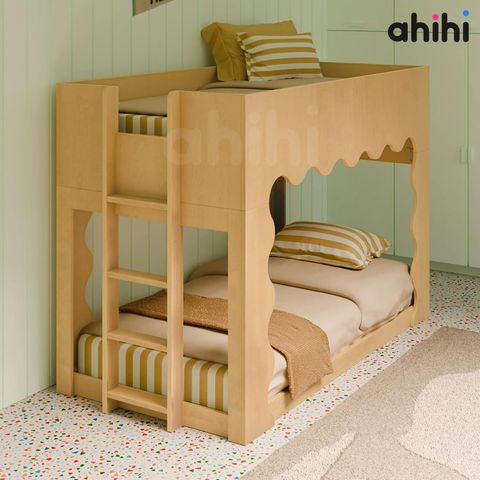 Giường tầng thấp ahihi219 cho bé | Thiết kế nhà nhỏ độc đáo