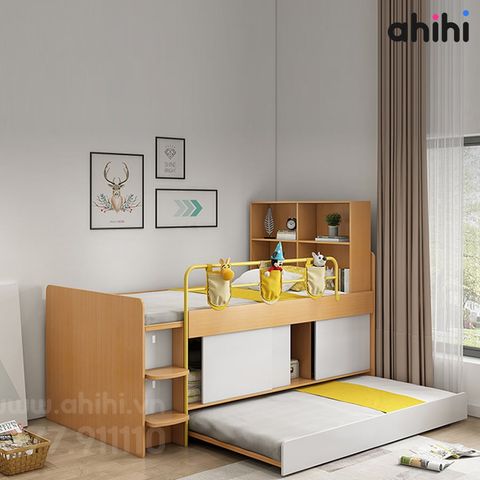 Giường tầng thấp Ahihi216 cho bé | Thiết kế tiện dụng
