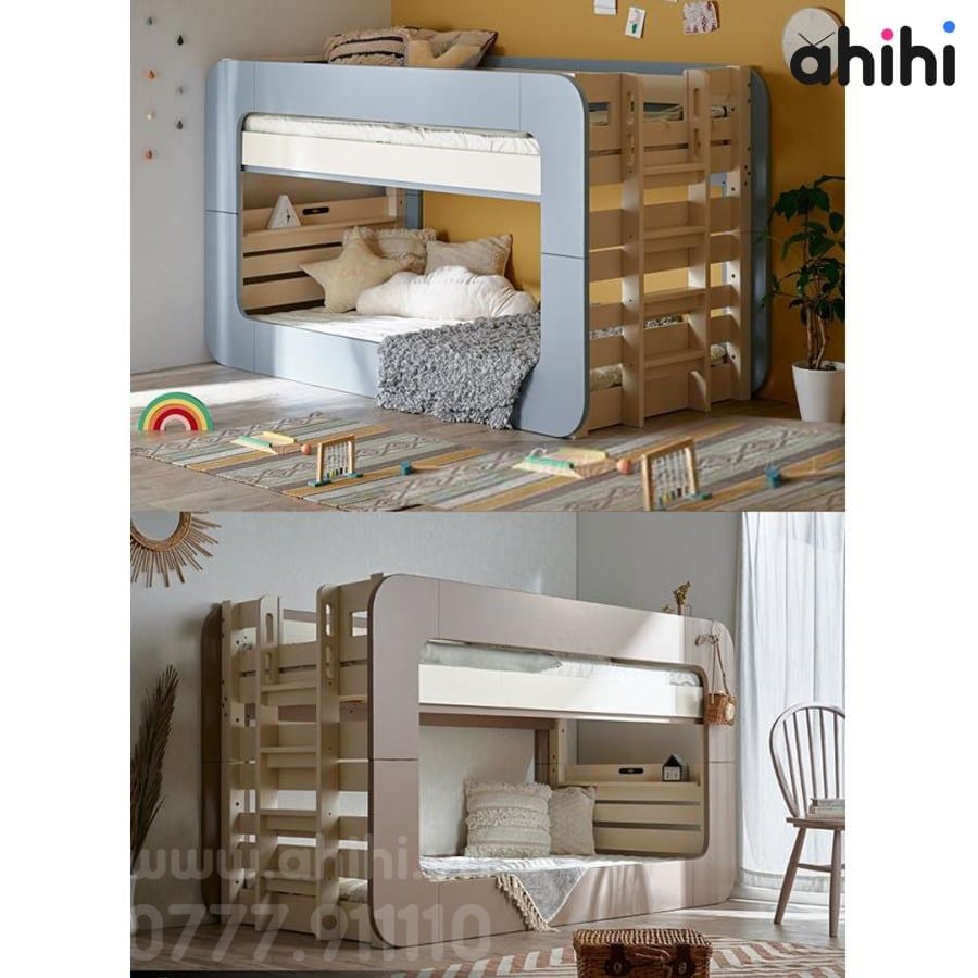 Giường tầng thấp ahihi205 - Giải pháp gọn gàng cho phòng Bé