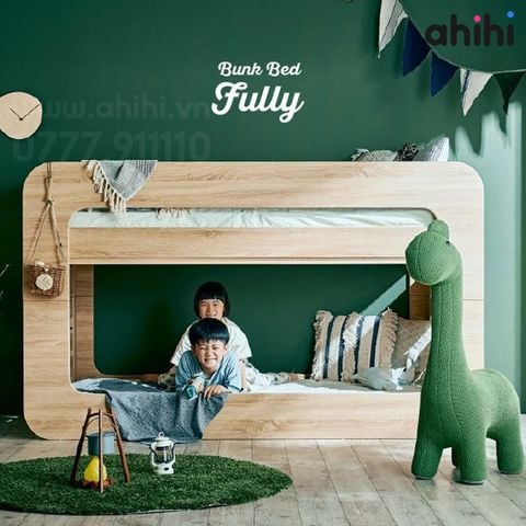 Giường tầng thấp ahihi204 - Thiết kế bo tròn độc đáo