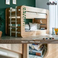 Giường tầng thấp ahihi204 - Thiết kế bo tròn độc đáo