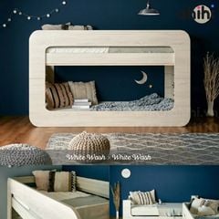 Giường tầng thấp ahihi204 - Thiết kế bo tròn độc đáo