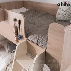Giường tầng thấp Ahihi202 – giải pháp tối ưu cho phòng hai bé
