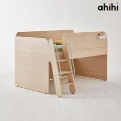 Giường tầng thấp ahihi232 cho bé | Tích hợp bàn học & tủ kéo