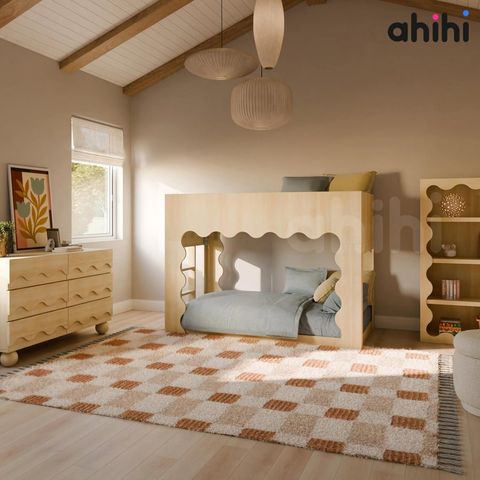 Giường tầng thấp ahihi241 cho bé | Thiết kế nhà nhỏ độc đáo