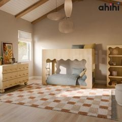 Giường tầng thấp ahihi241 cho bé | Thiết kế nhà nhỏ độc đáo