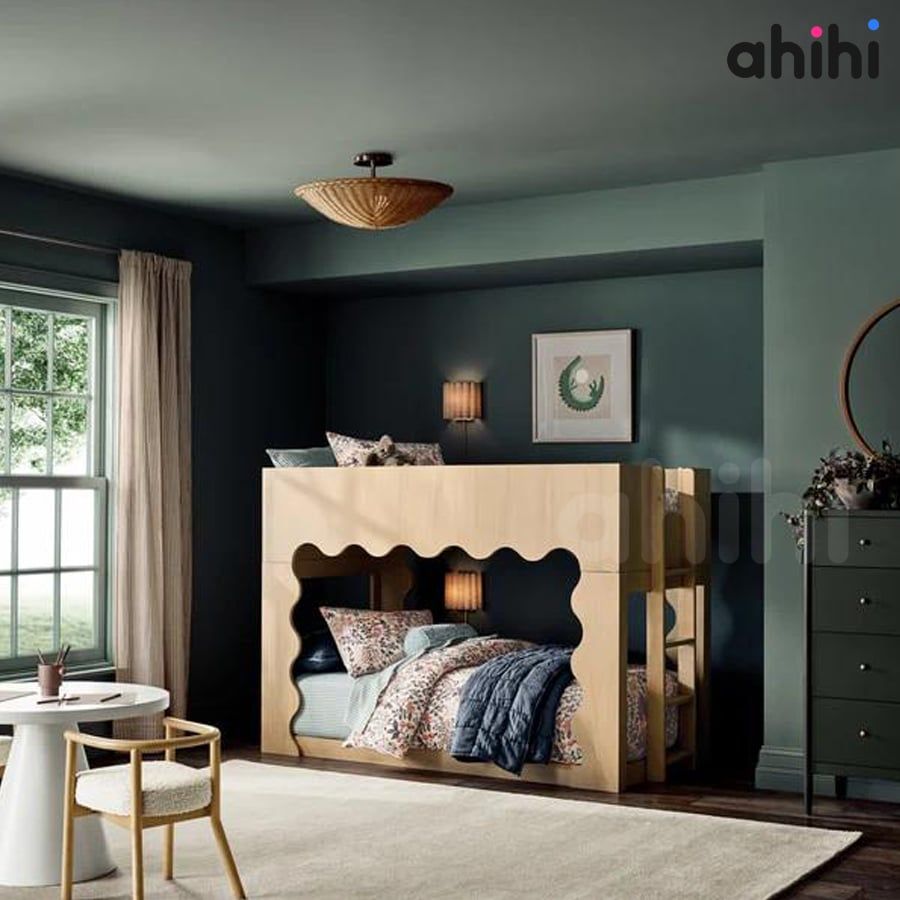Giường tầng thấp ahihi241 cho bé | Thiết kế nhà nhỏ độc đáo
