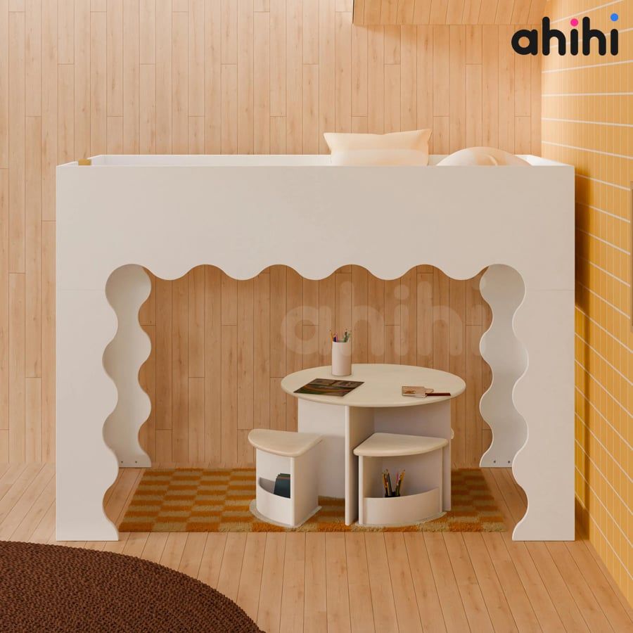 Giường tầng thấp ahihi241 cho bé | Thiết kế nhà nhỏ độc đáo