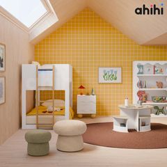 Giường tầng thấp ahihi241 cho bé | Thiết kế nhà nhỏ độc đáo