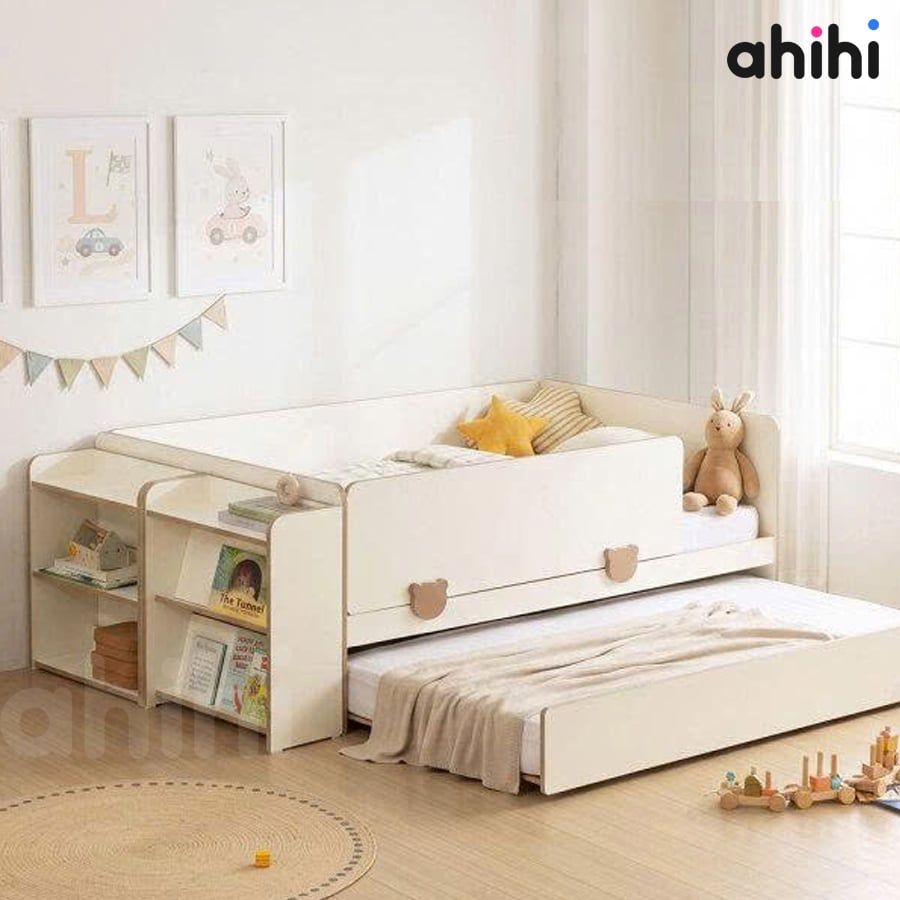 Giường tầng thấp ahihi245 cho bé | Giường kéo đa năng