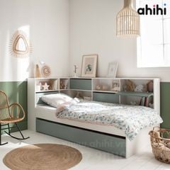 Giường tầng thấp Ahihi211 – Thiết kế thông minh, an toàn cho bé