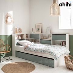 Giường tầng thấp Ahihi211 – Thiết kế thông minh, an toàn cho bé