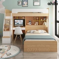 Giường tầng cho bé ahihi02 – Tối ưu không gian, thêm tiện ích cho phòng trẻ