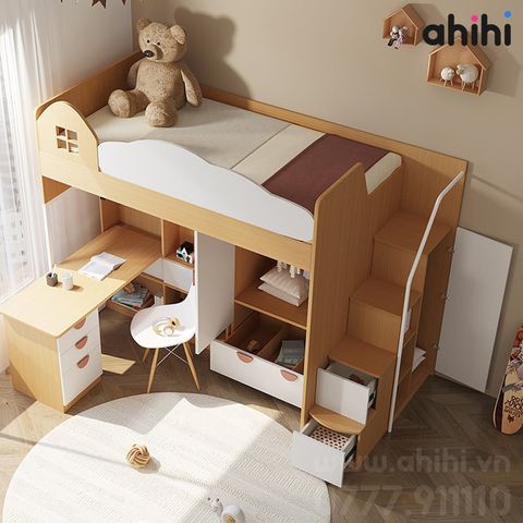 Giường tầng trẻ em Ahihi11 – Không gian ngủ và học tập tiện nghi