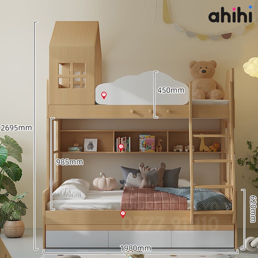 Giường tầng trẻ em đa năng ahihi01
