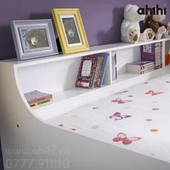 Giường tầng thấp Ahihi214 – Giường ngủ trẻ em hiện đại, tối ưu không gian