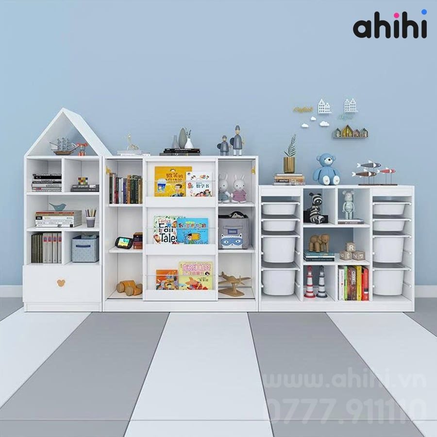 Kệ sách Ahihi709 – Kệ sách cho bé giúp không gian học tập luôn ngăn nắp