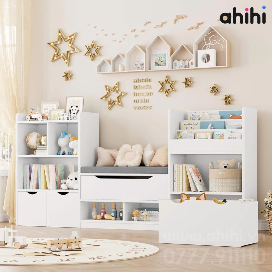 Kệ sách Ahihi713 – Kệ sách đa năng cho bé