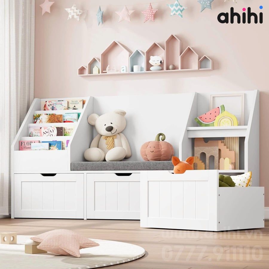 Kệ sách Ahihi713 – Kệ sách đa năng cho bé