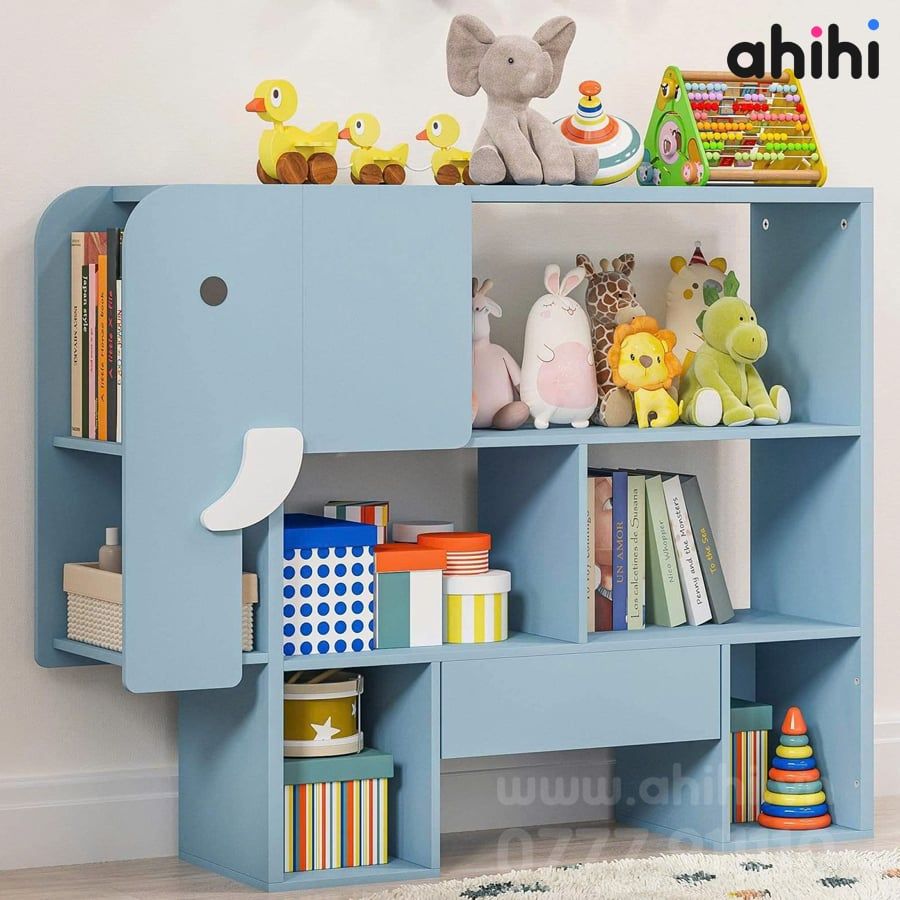 Kệ sách cho bé Ahihi714 hình chú voi – Góc đọc sách đáng yêu cho bé