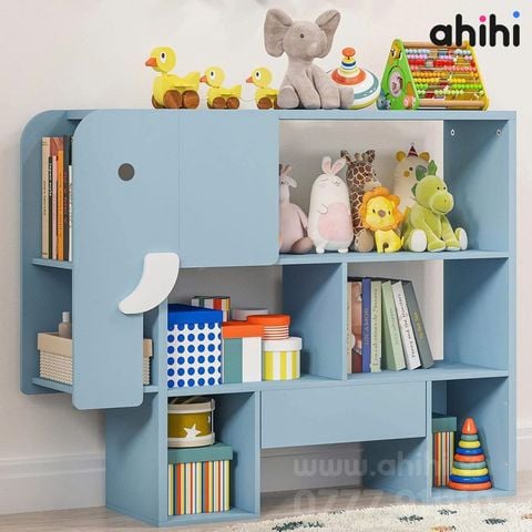 Kệ sách cho bé Ahihi714 hình chú voi – Góc đọc sách đáng yêu cho bé