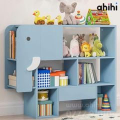 Kệ sách cho bé Ahihi714 hình chú voi – Góc đọc sách đáng yêu cho bé