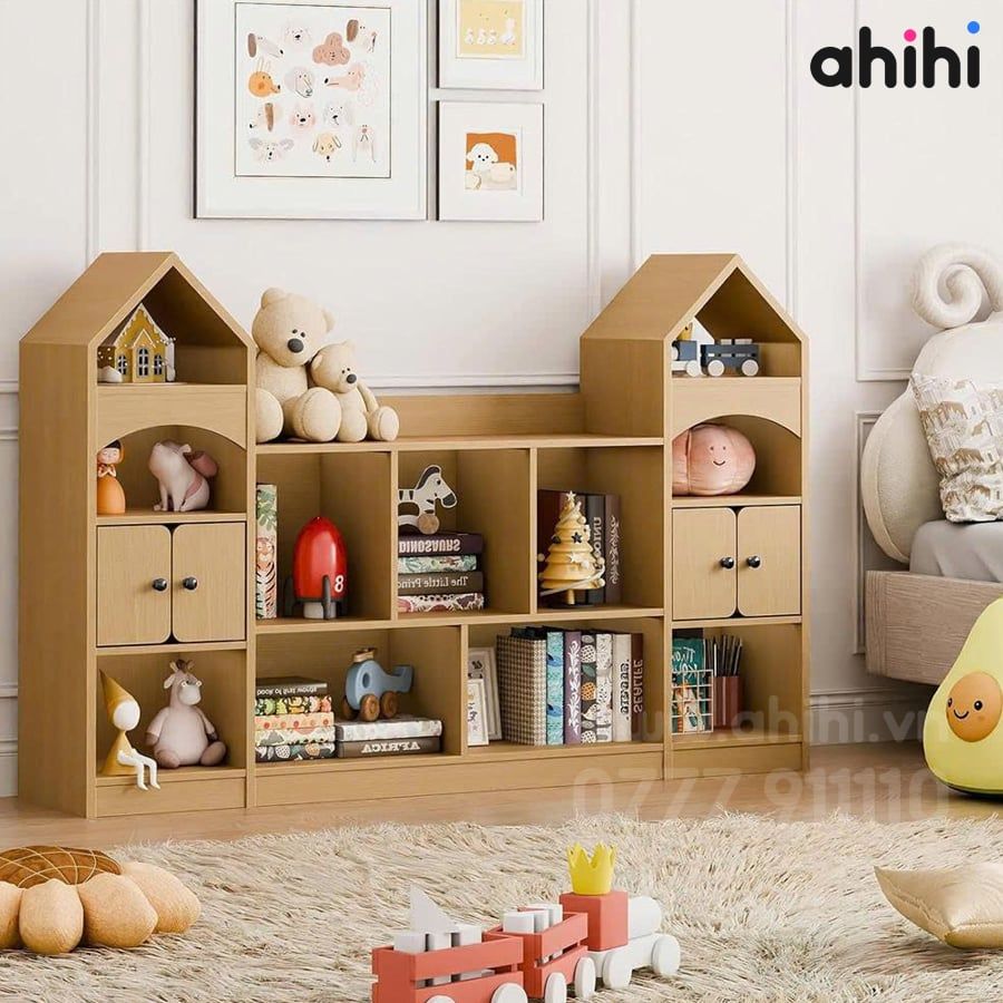 Kệ sách cho bé Ahihi716 hình ngôi nhà