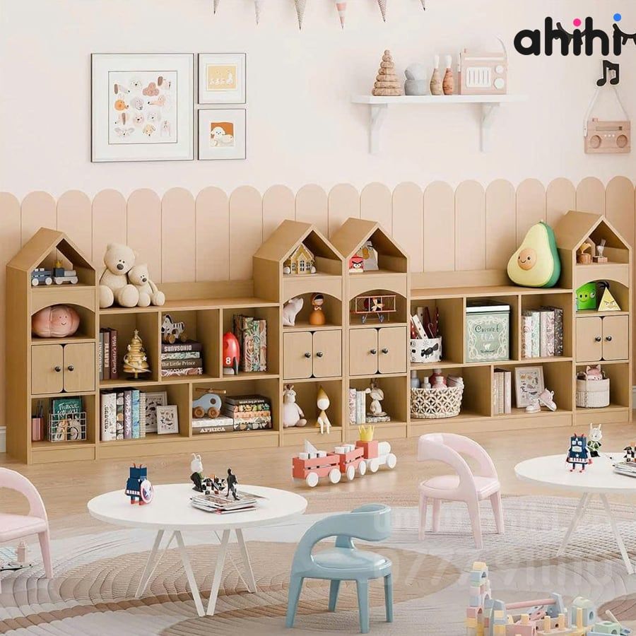 Kệ sách cho bé Ahihi716 hình ngôi nhà