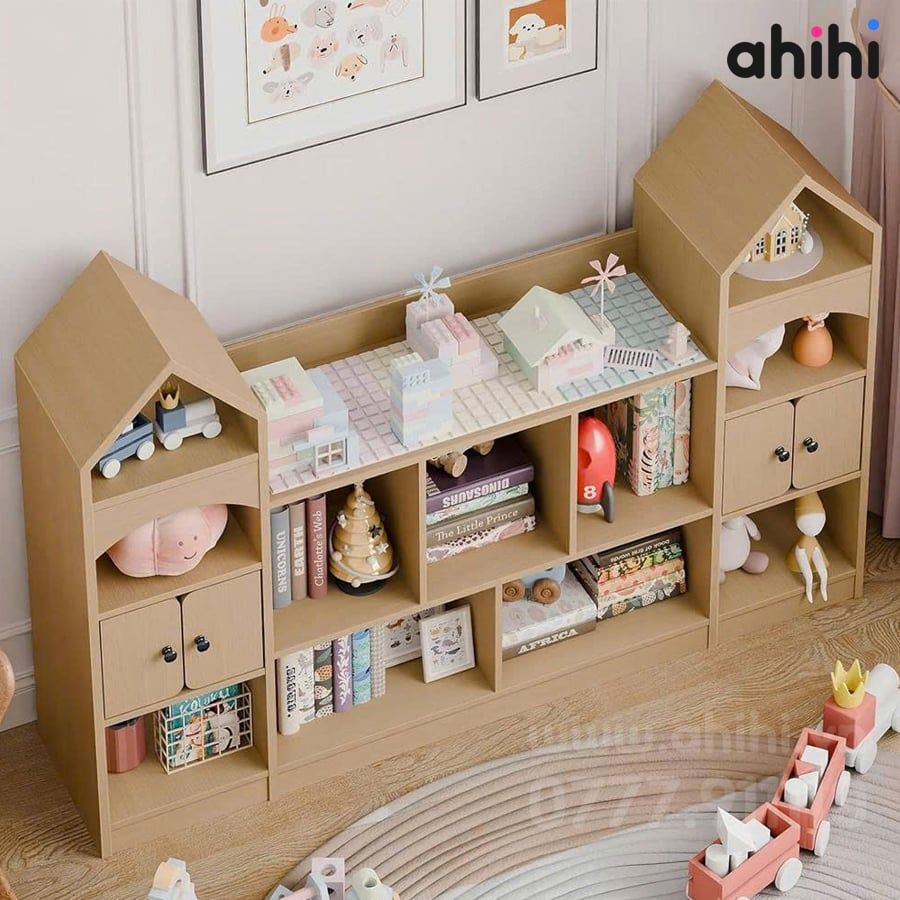 Kệ sách cho bé Ahihi716 hình ngôi nhà